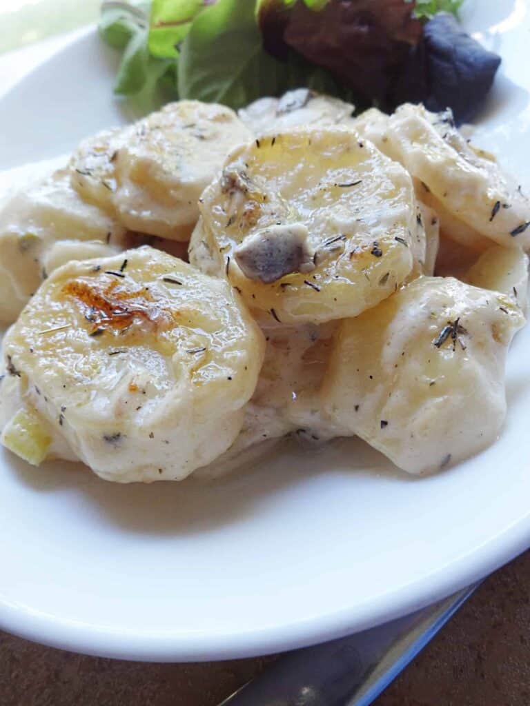 Creamy Scalloped Potatoes with mushroom soup